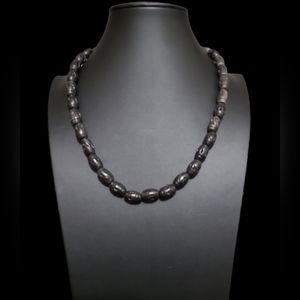20" Vintage Boho Black Beaded Necklace Lot 8